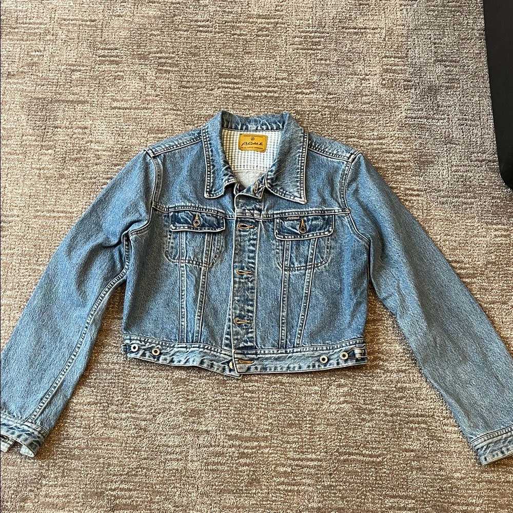 Vintage Adriano Goldschmied Light Blue Denim Jacket L